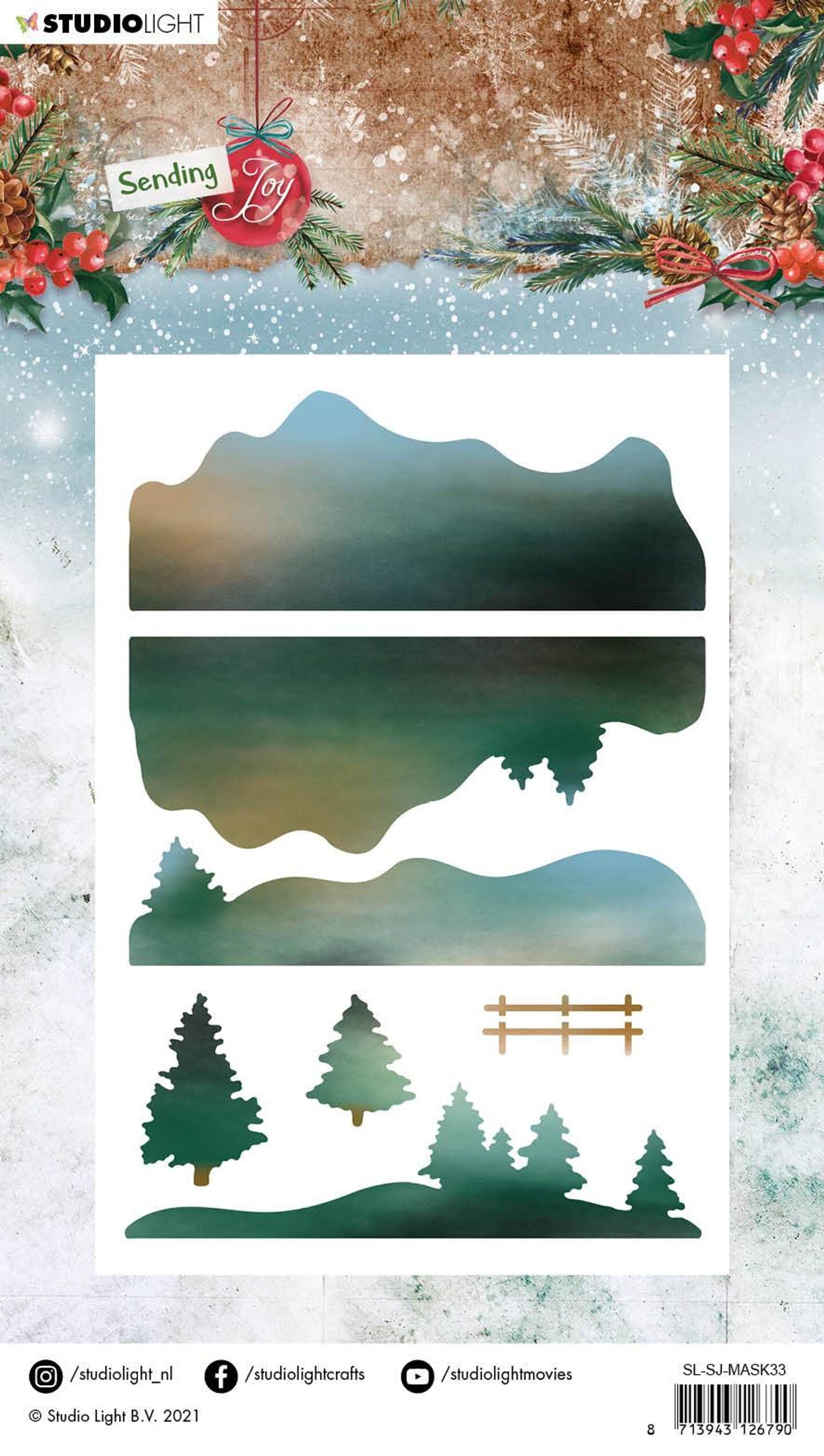 Studio Light SL Mask Layered Winter Landscape Sending Joy 148x210mm nr ...