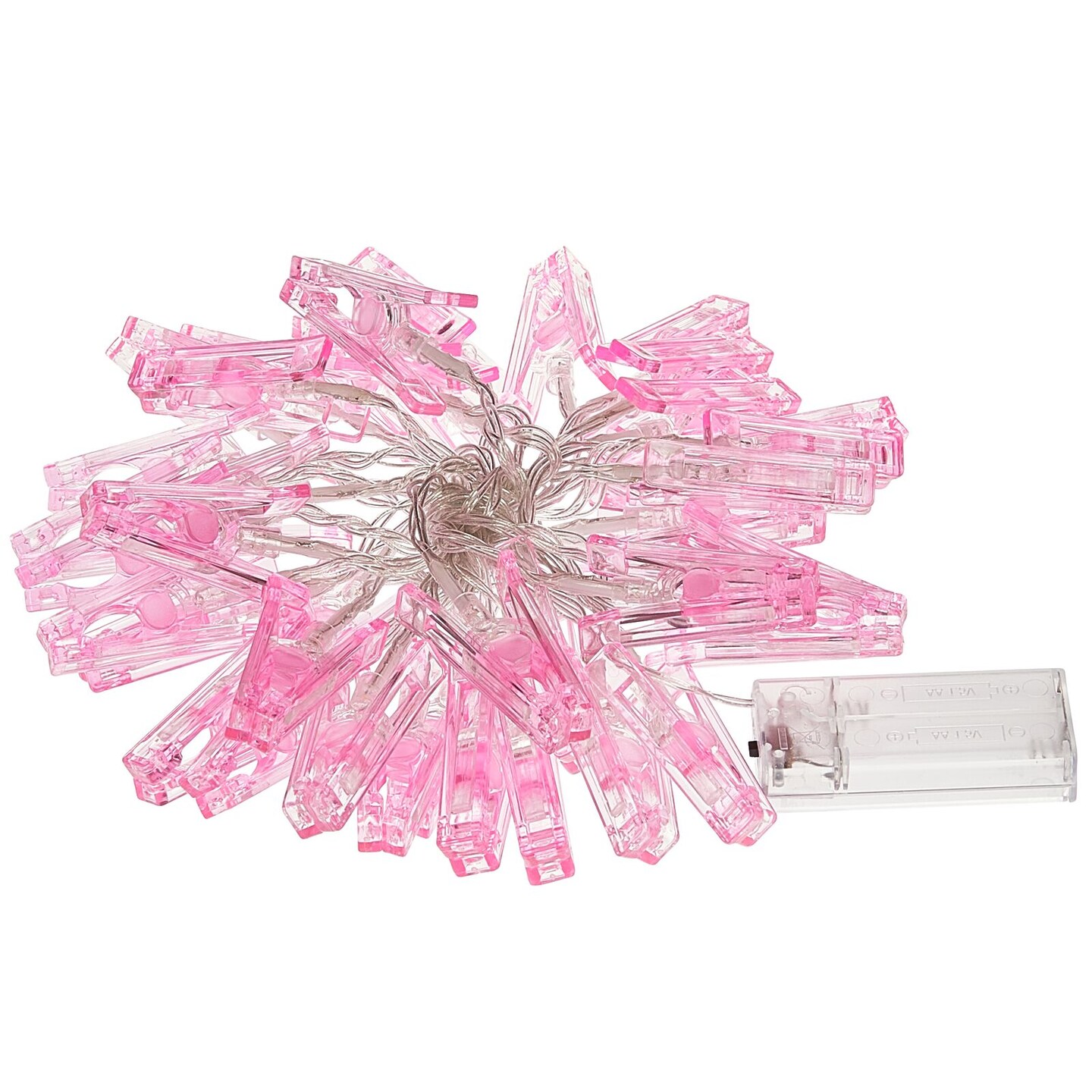 mDesign LED Battery Operated Indoor/Outdoor Fairy String Photo Light Clips