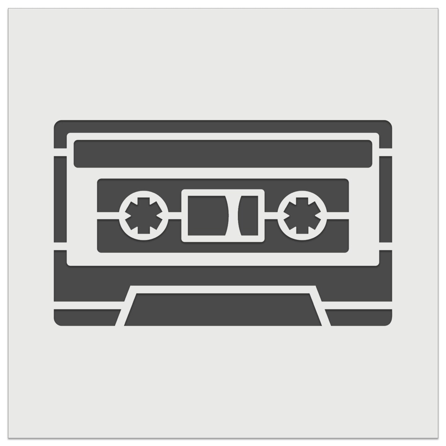 Classic Cassette Mix Tape Music Stereo Wall Cookie DIY Craft Reusable Stencil