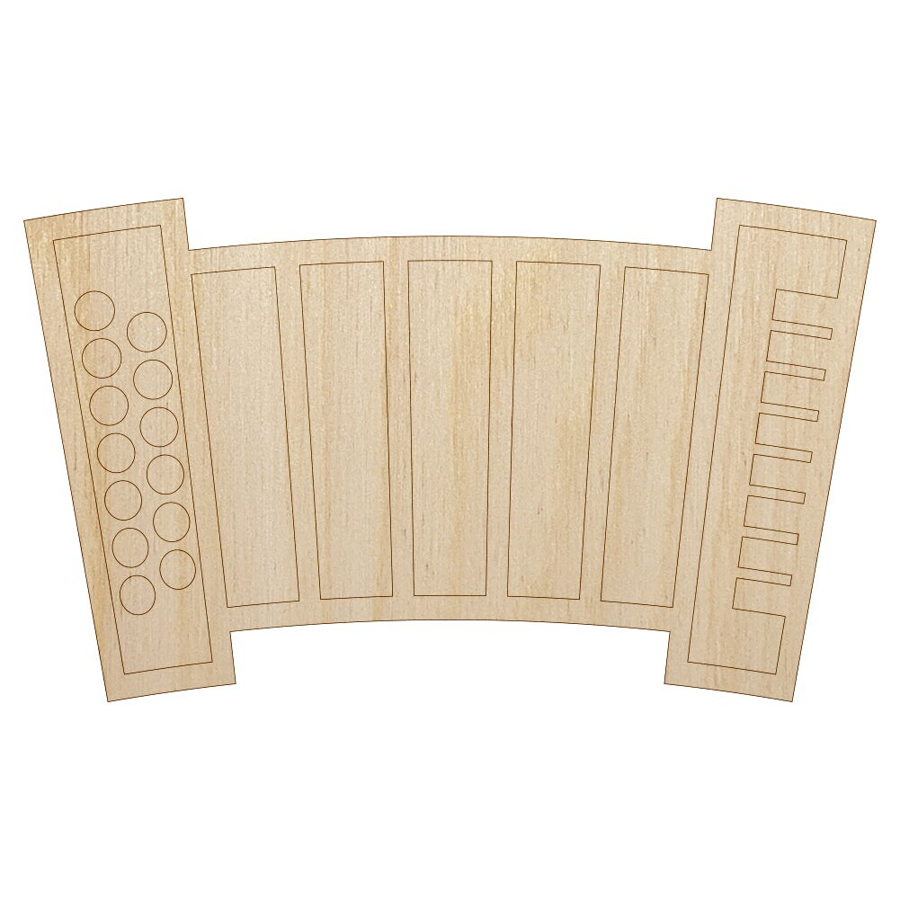 Accordion Music German Oktoberfest Unfinished Wood Shape Piece Cutout for DIY Craft Projects