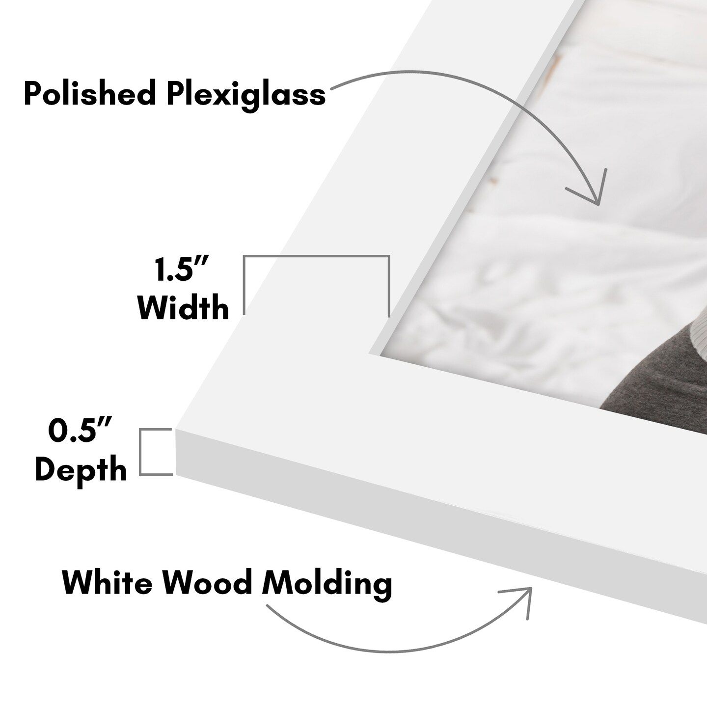 Americanflat Gallery Poster Frame - Wooden Picture Frame for Wall Art - Plexiglass Cover - Hanging Hardware for Horizontal or Vertical Display