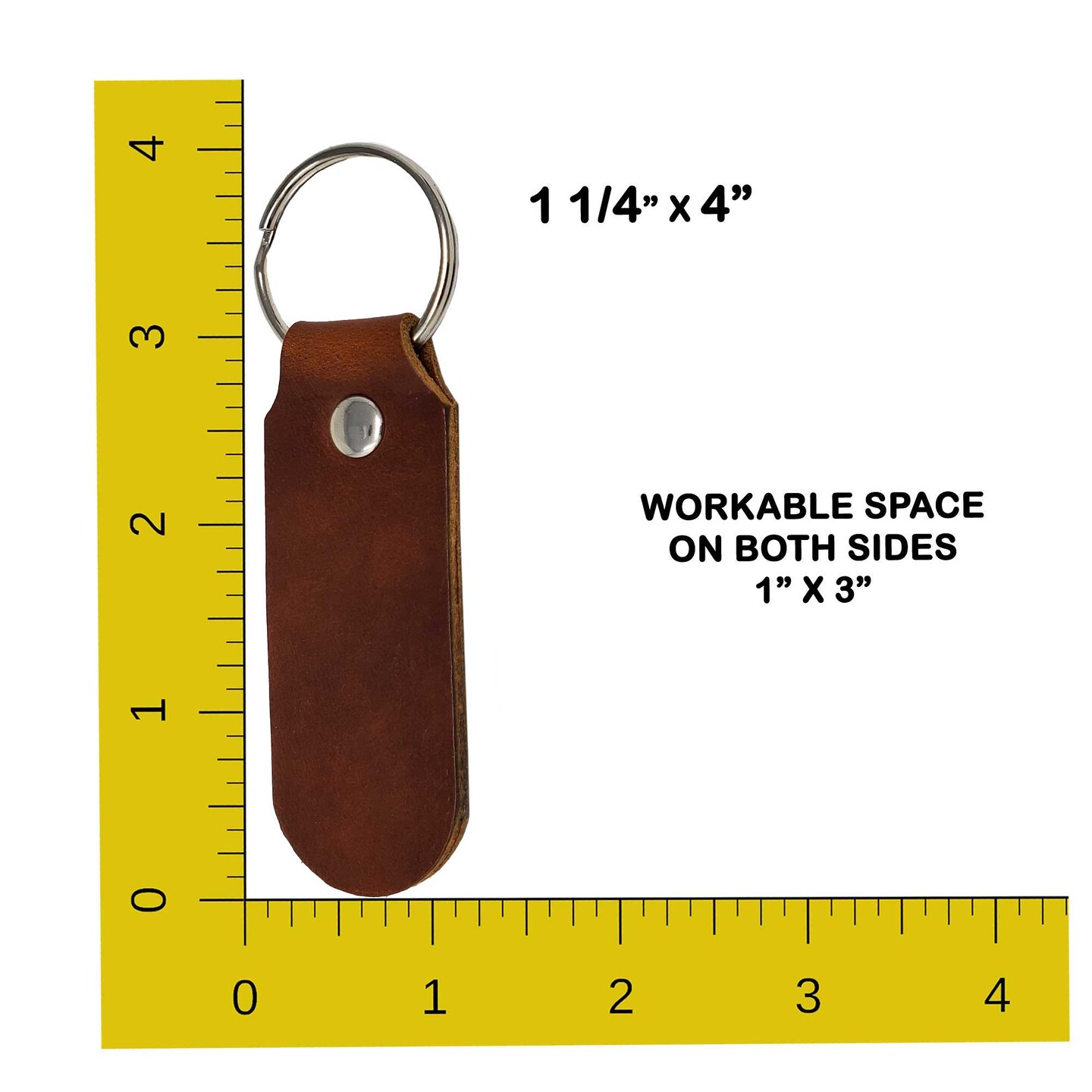 2 Sided Leather Key Chains 10 Pack-Customize it for Promotional Gifts, Fundraising, Events, Wedding - Engrave on Both Sides