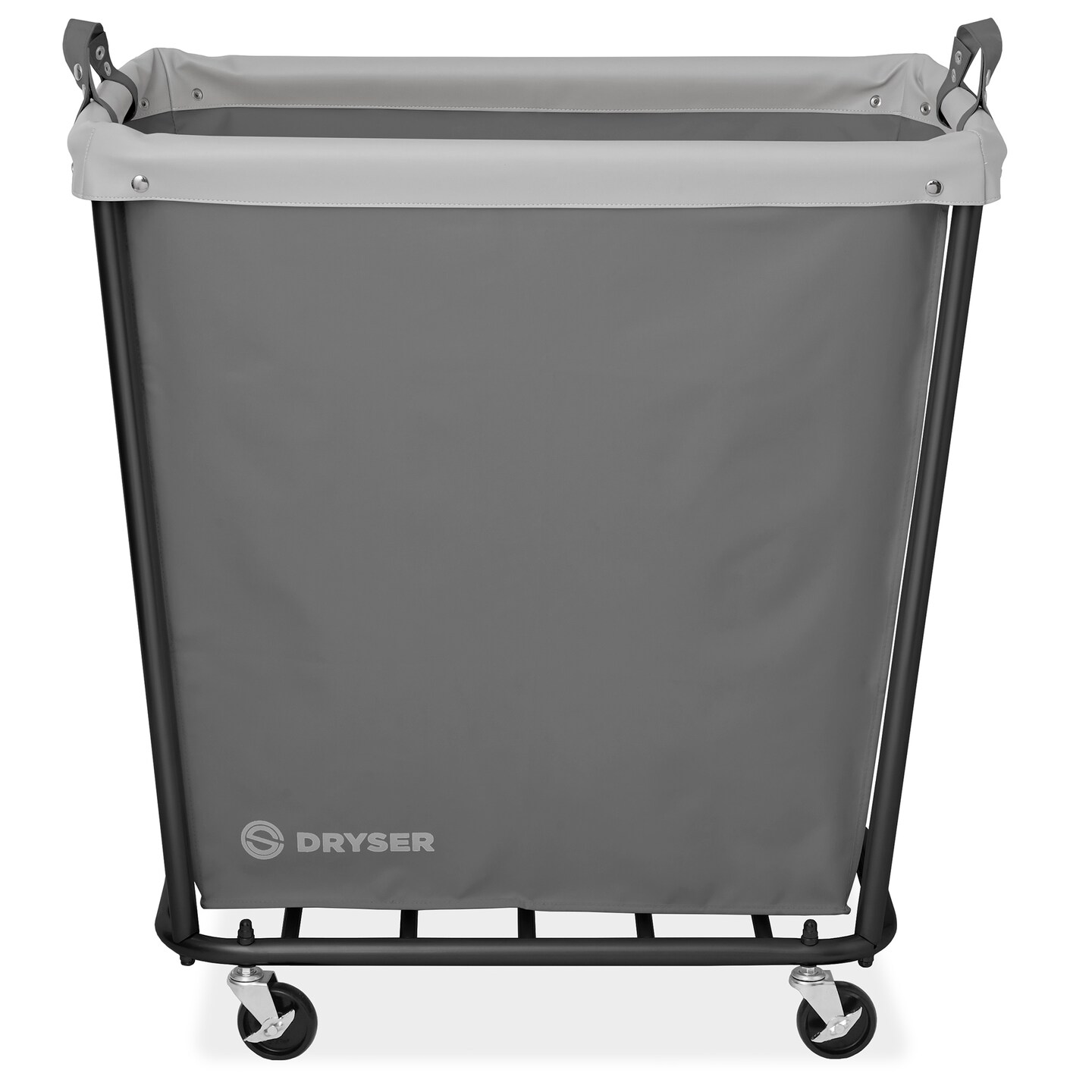Dryser Commercial Heavy-Duty Rolling Laundry Hamper, Steel Frame Cart on Wheels with Removable Canvas Bin for Hotel or Home