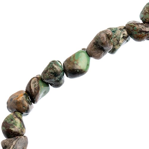 Earth's Jewel Semi-Precious 9-12mm Turquoise Natural 8" Nugget Strung Bead
