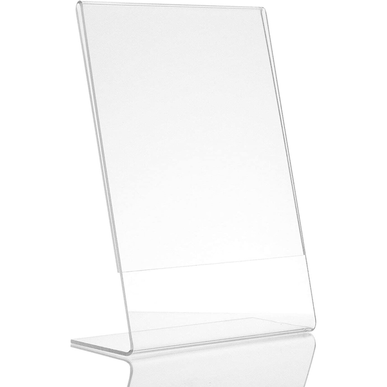AdirOffice 4 in. x 6 in. Top Loading Acrylic Sign Holder (12-Pack)