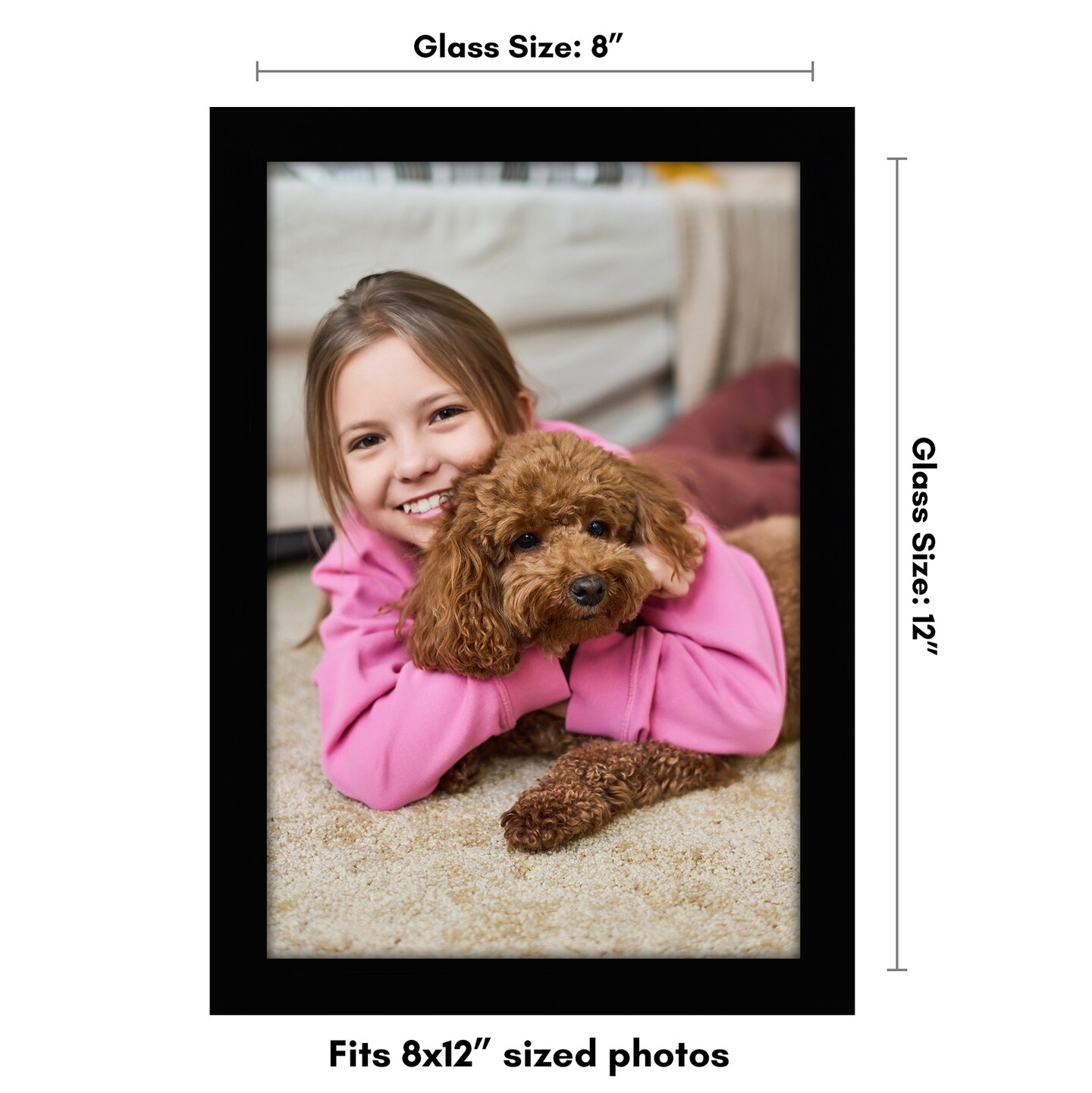 Americanflat Gallery Picture Frame - Photo Frame for Wall Decor - Shatter Resistant Glass - Adjustable Hanging Hardware - Includes Easel for Tabletop Display