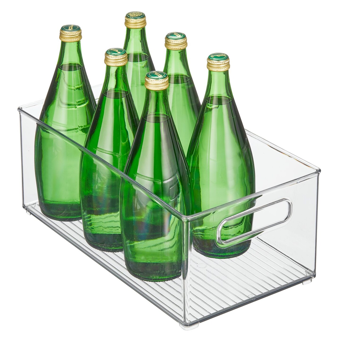 mDesign Plastic Stackable Kitchen Organizer Storage Bin with Handles ...