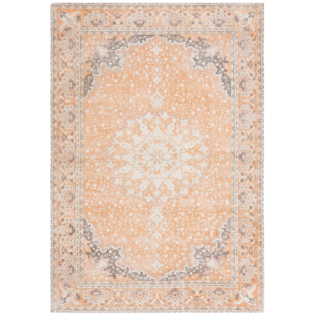 Safavieh Restoration Vintage Rvt710P Rust / Orange Rug Transitional Hand