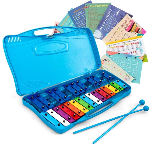 Kids Glockenspiel Chromatic Metal Xylophone