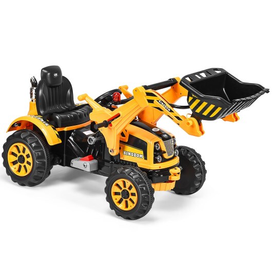 Iron Excavator with Adjustable Arm, Safety Belt, Battery Power and Educational Fun for Kids