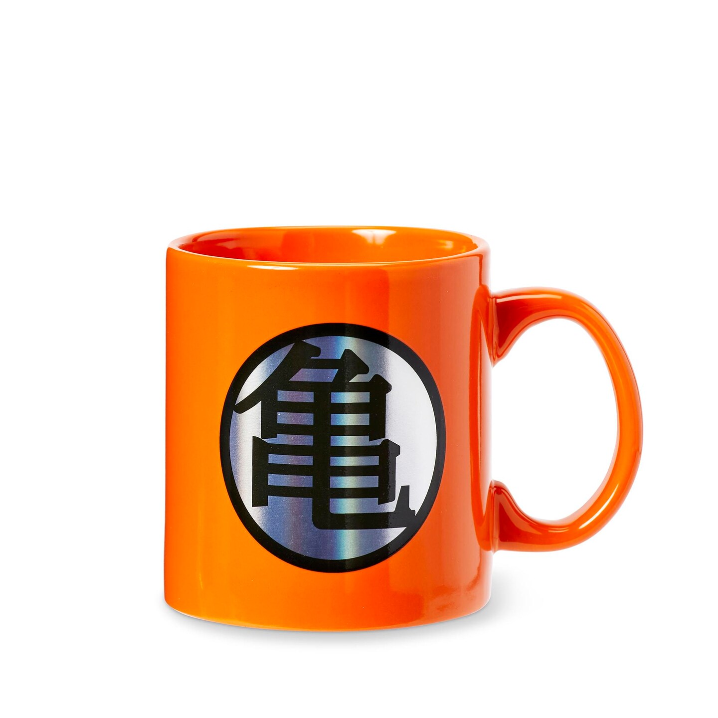 Dragon Ball Z Kame Kanji &#x26; Logo Orange Ceramic Mug | Large Cup Holds 20 Ounces