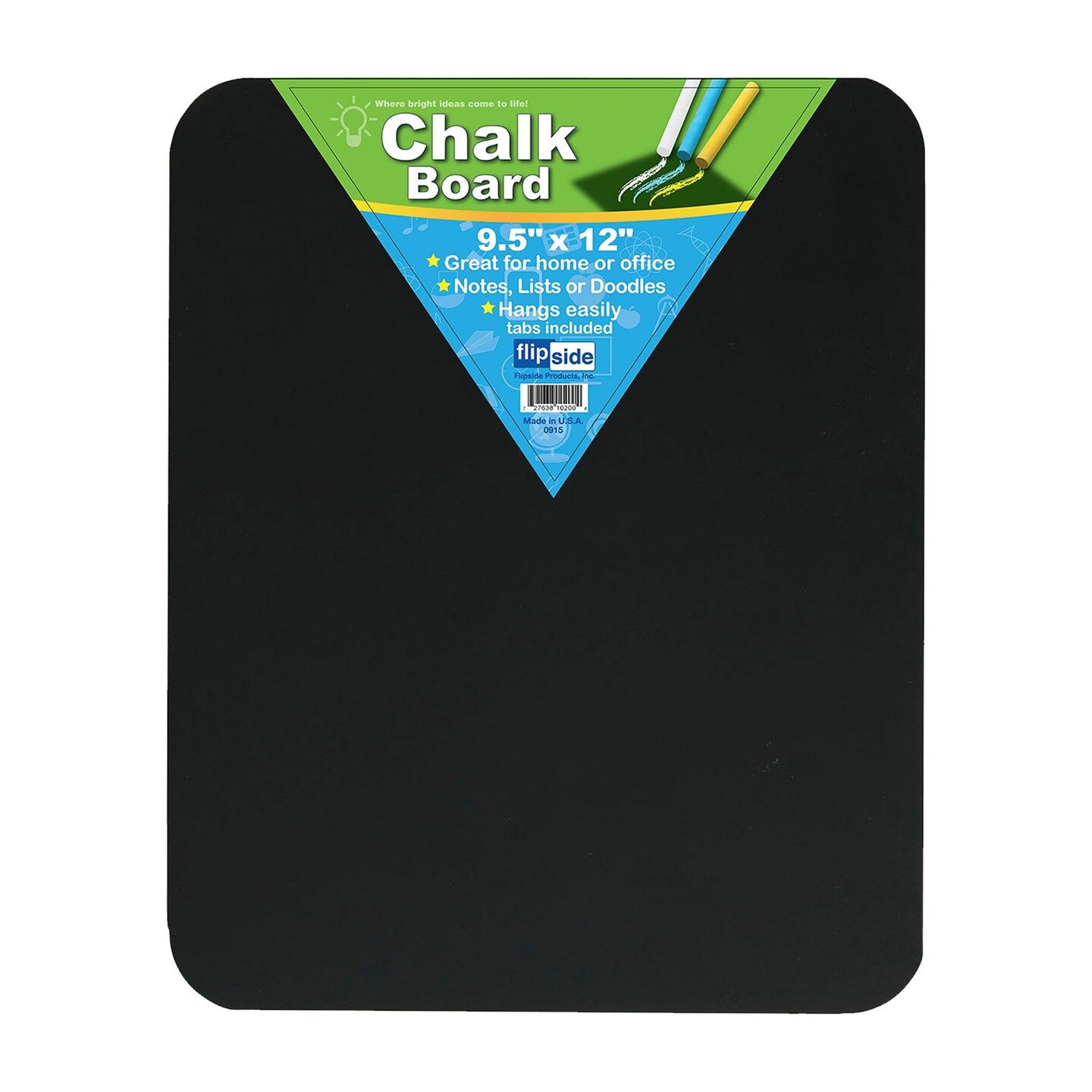 Chalkboard, 9.5&#x22; x 12&#x22;, Black, Pack of 6