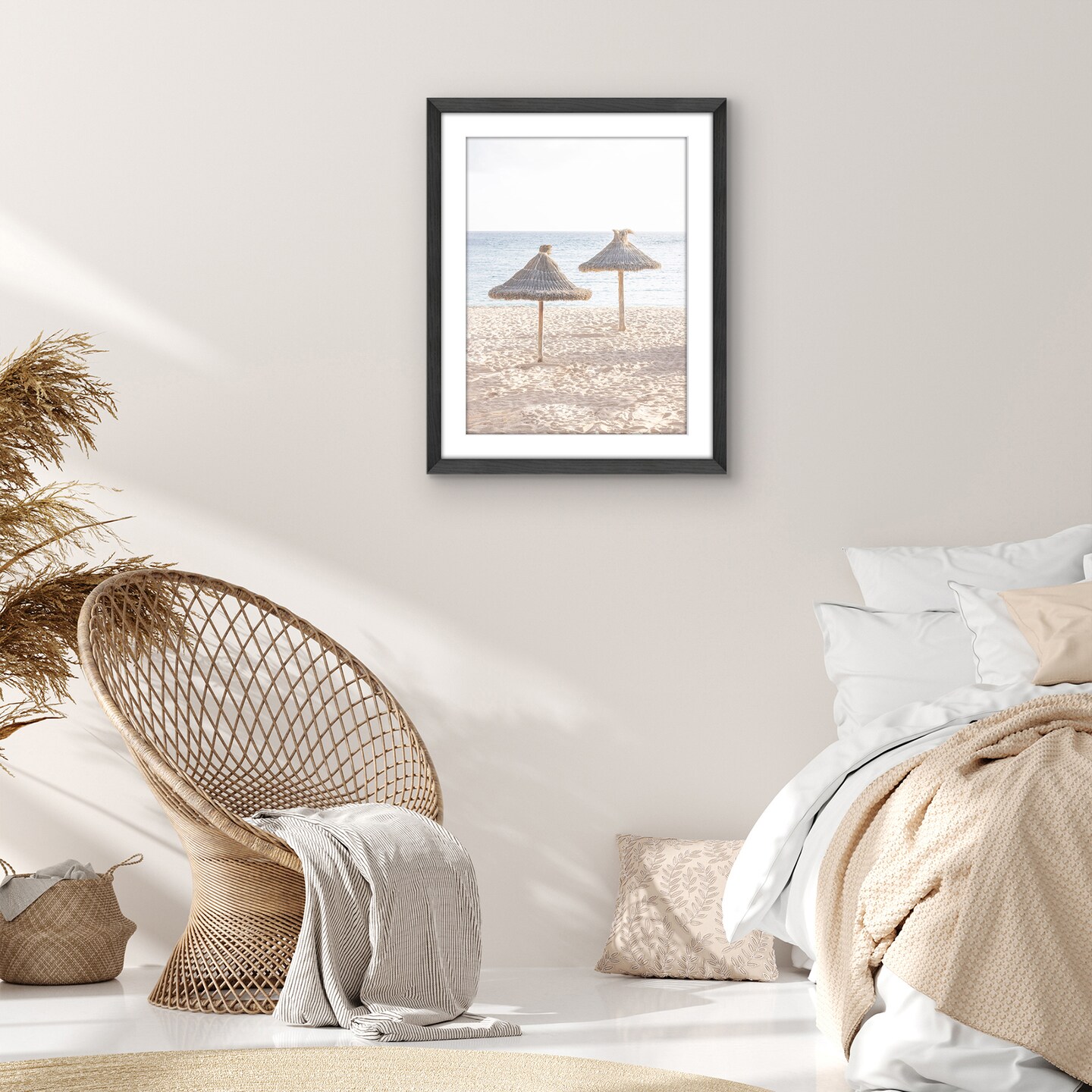 Americanflat Picture Frame with Wide Molding with Mat - Modern Wide Picture Frame - Plexiglass Cover - Hanging Hardware - Includes Easel