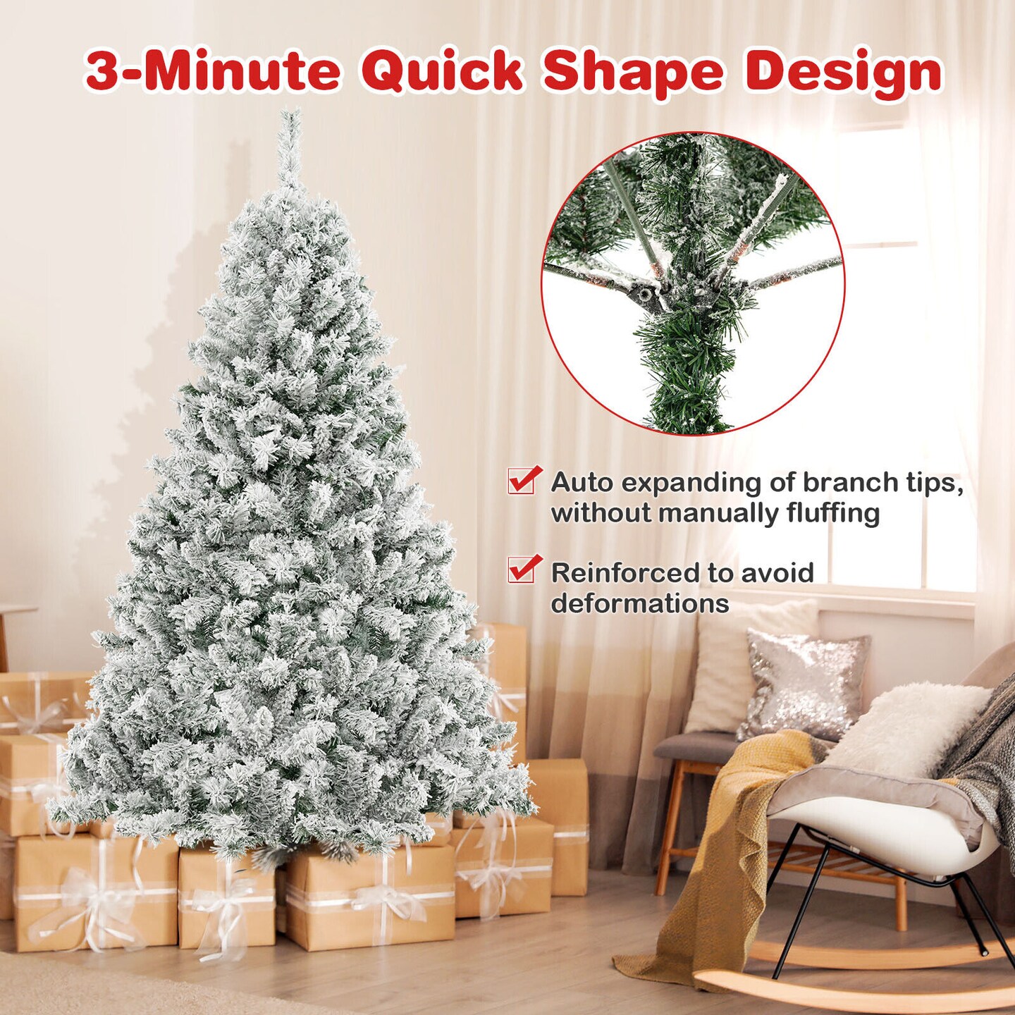 Artificial Xmas Tree 3-minute Quick Shape-6 Ft