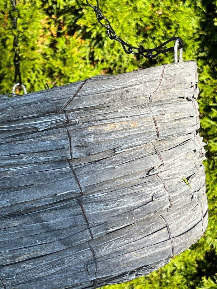 Weathered Wood Hanging Basket