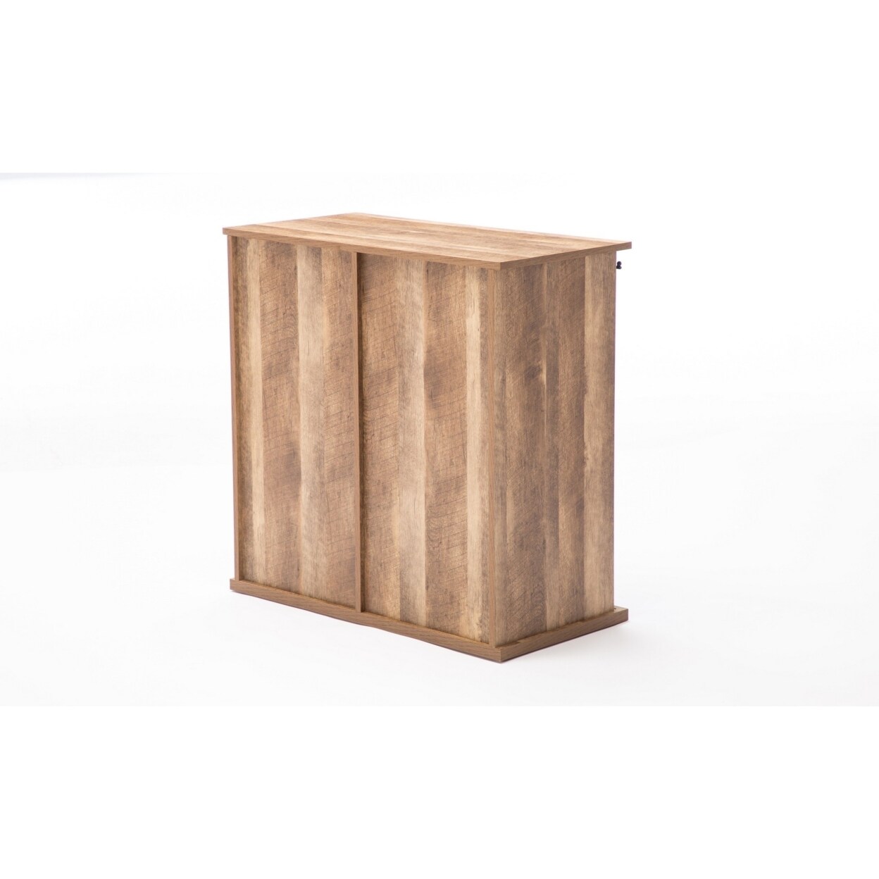 Saltoro Sherpi Rustic Wine Cabinet with Barn Door and 2 Drawers, Natural-