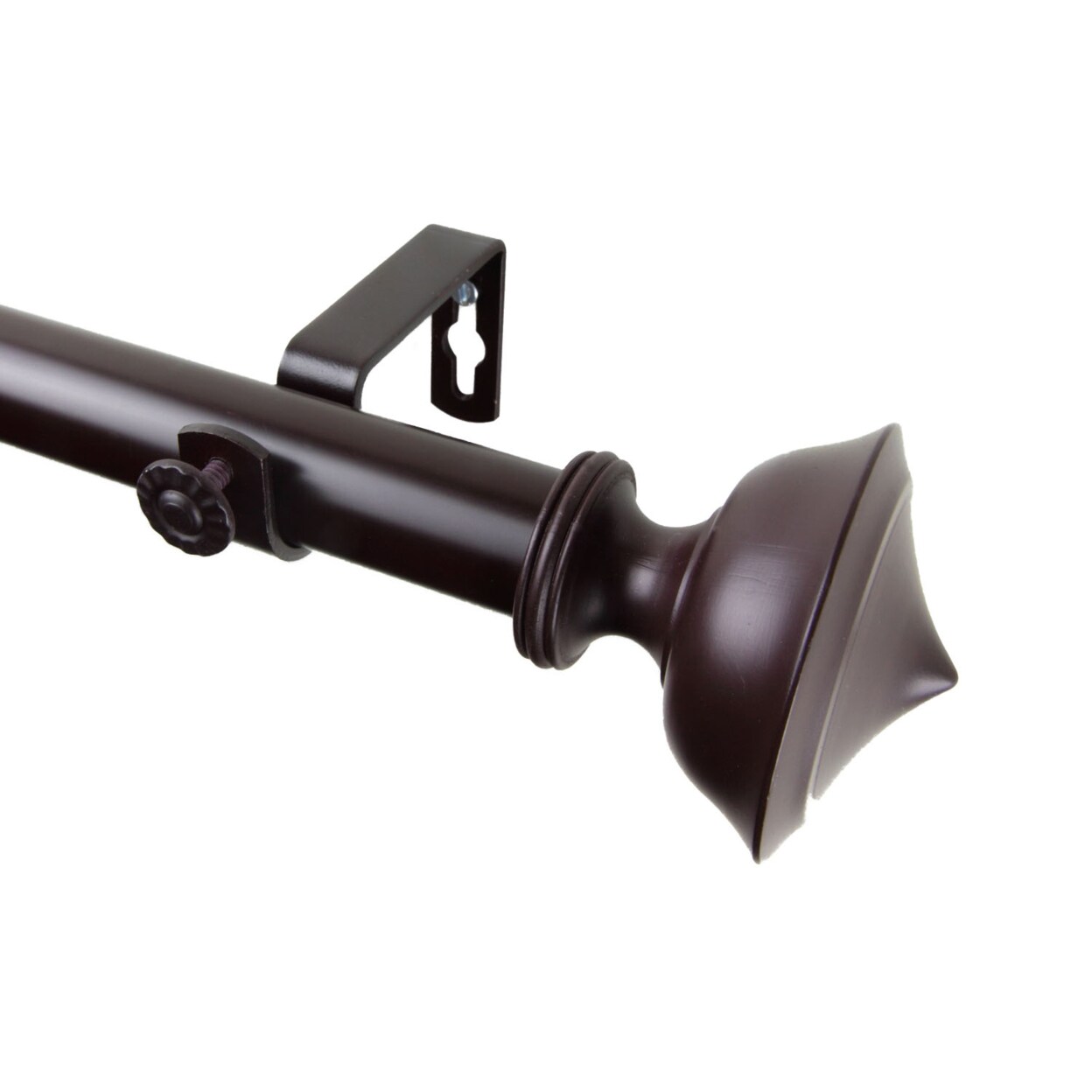 Rod Desyne Leopold Curtain Rod 28-48 inch - Mahogany