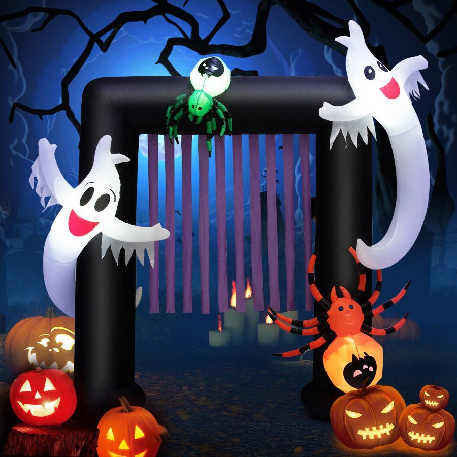 Halloween Outdoor Spooky Tree Monster Ghost Blow Up Yard Decoration With Built-In Led Lights