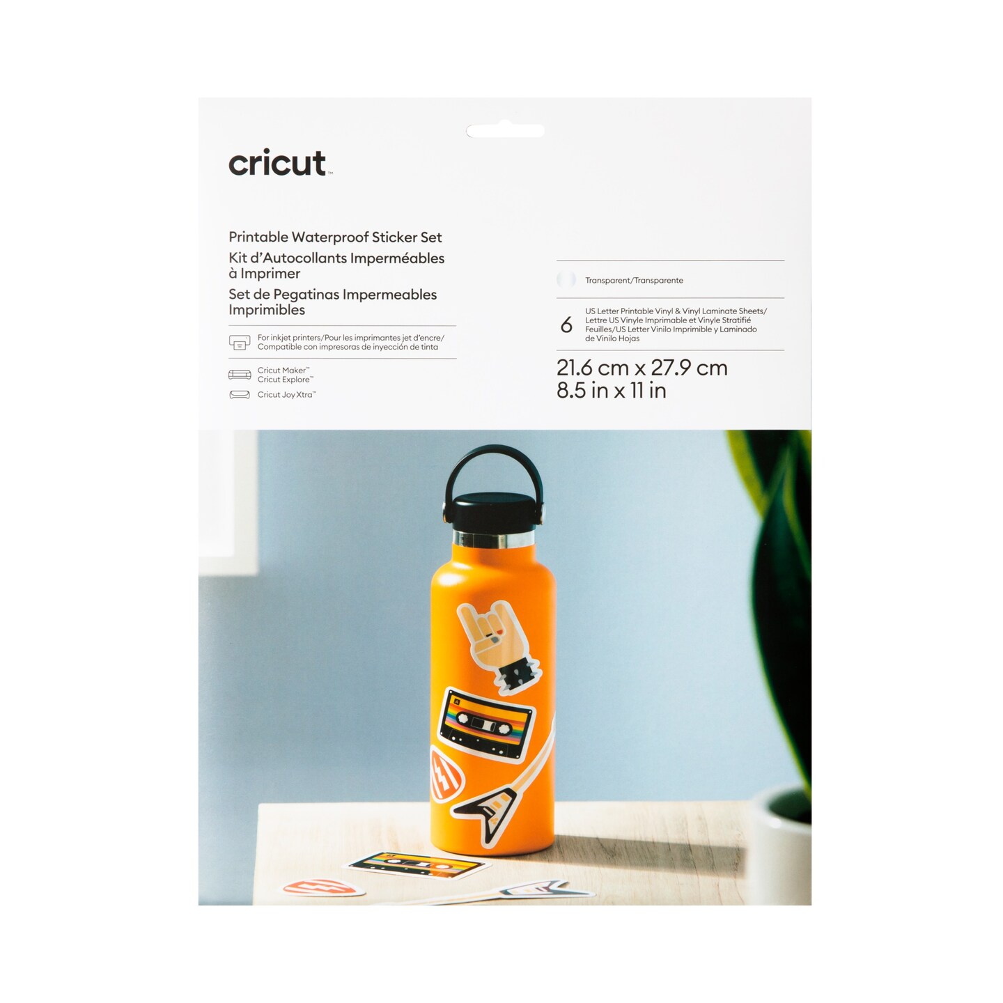 Cricut Joy Xtra/Maker/Explore Vinyle Imprimable Transparent A4