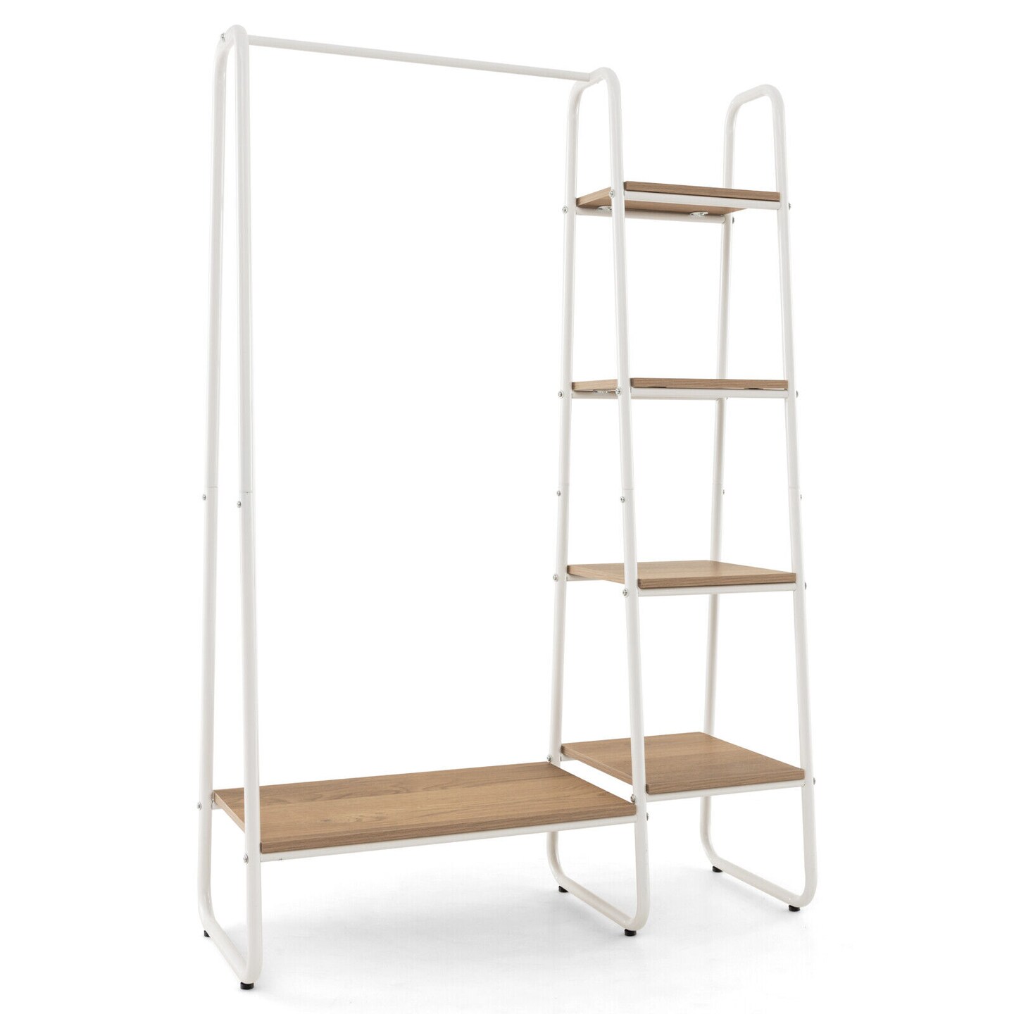 Clothes Rack Free Standing Storage Tower with Metal Frame Suitable for Various Place