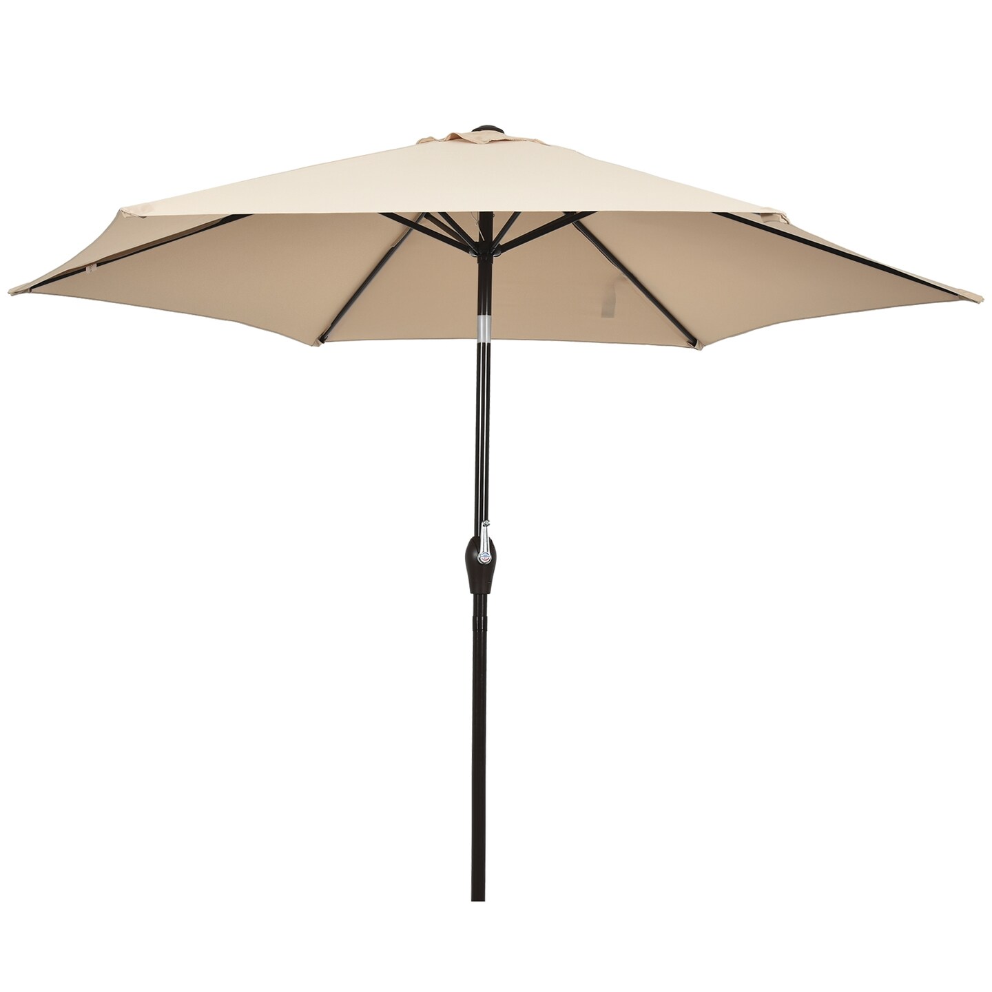 10 Feet Outdoor Patio Umbrella with Tilt Adjustment and Crank Without Base
