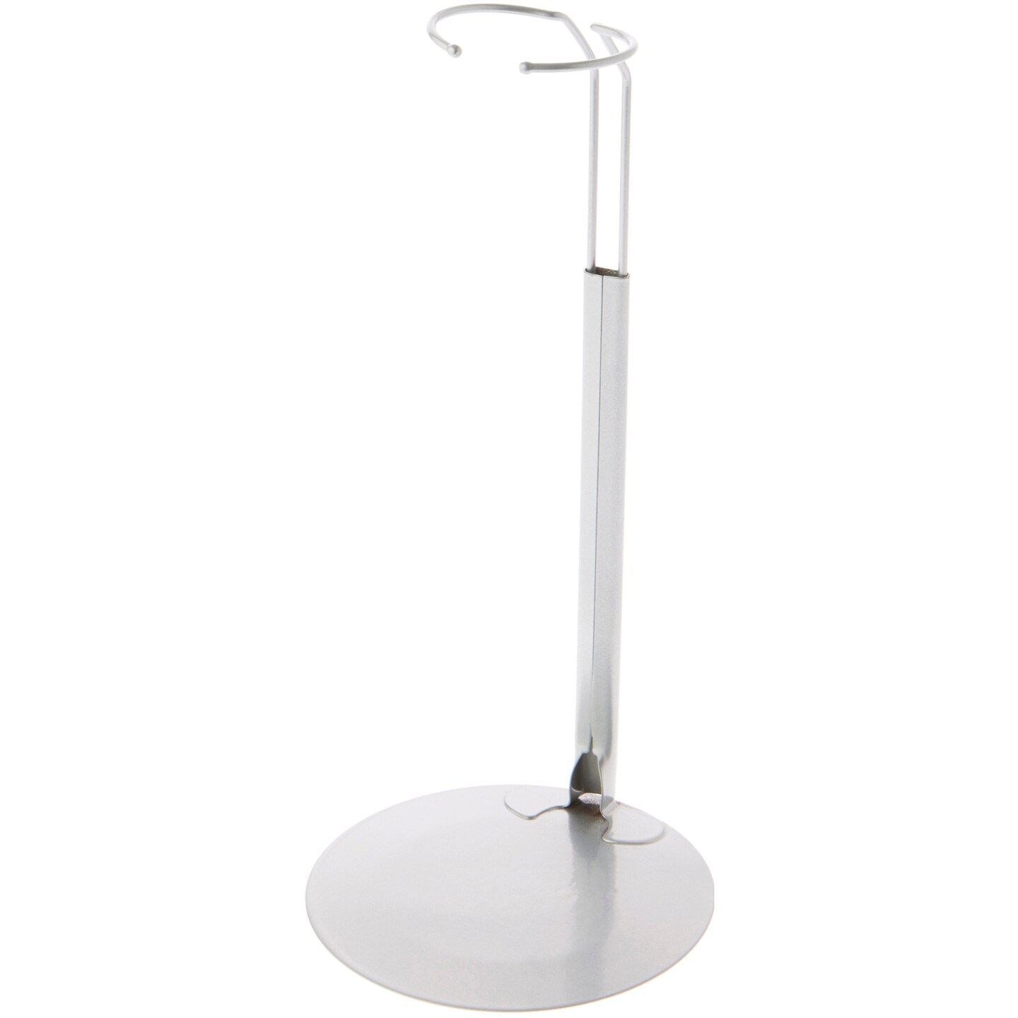 Plymor DSP-10S Silver Adjustable Doll Stand, fits 16, 17, 18, 19, 20, 21, 22, 23, and 24 inch Dolls or Action Figures, Waist is 2.5 to 3.5 inches wide, 7 to 9 inches around
