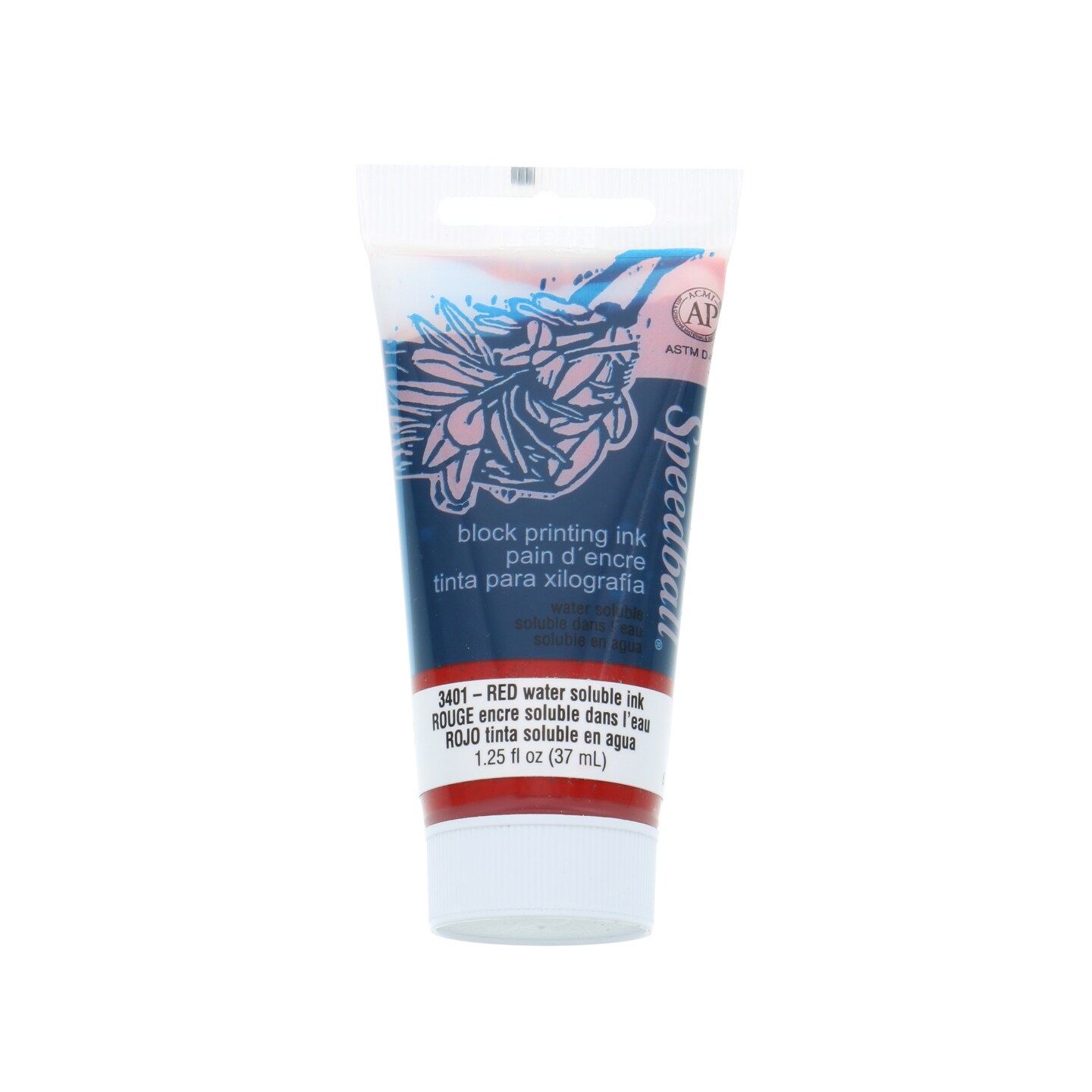 Speedball Block Printing Ink, Water-Based, 1.25 Oz., Red