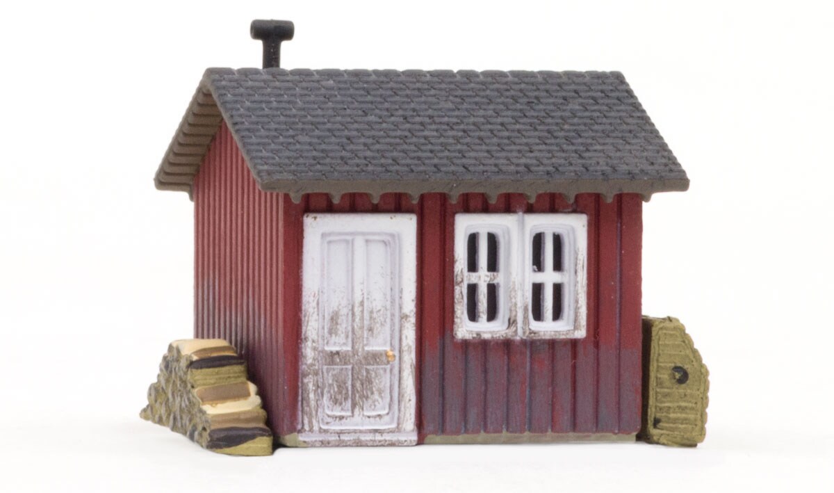 Woodland Scenics   N WORK SHED Prebuilt Building