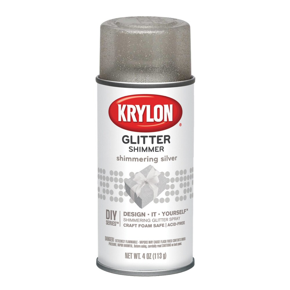 Krylon Glitter Shimmer Spray Paint, 4 oz., Shimmering Silver