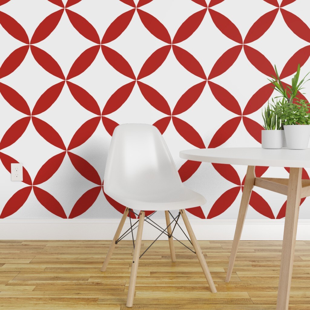 Tempaper Novogratz Painted Lips Red Peel and Stick Wallpaper Covers 28 sq  ft NG14129  The Home Depot