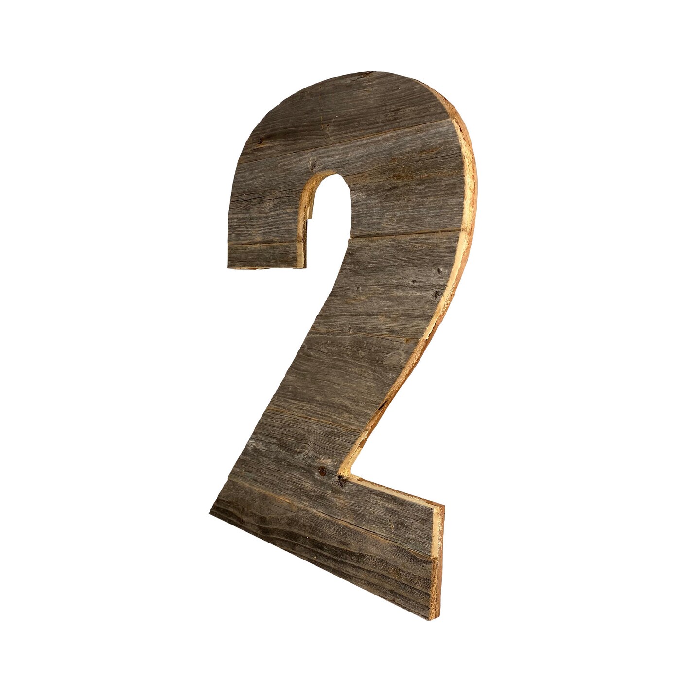 Rustic Farmhouse Large 16" Weathered Gray Decorative Monogram Wood Number