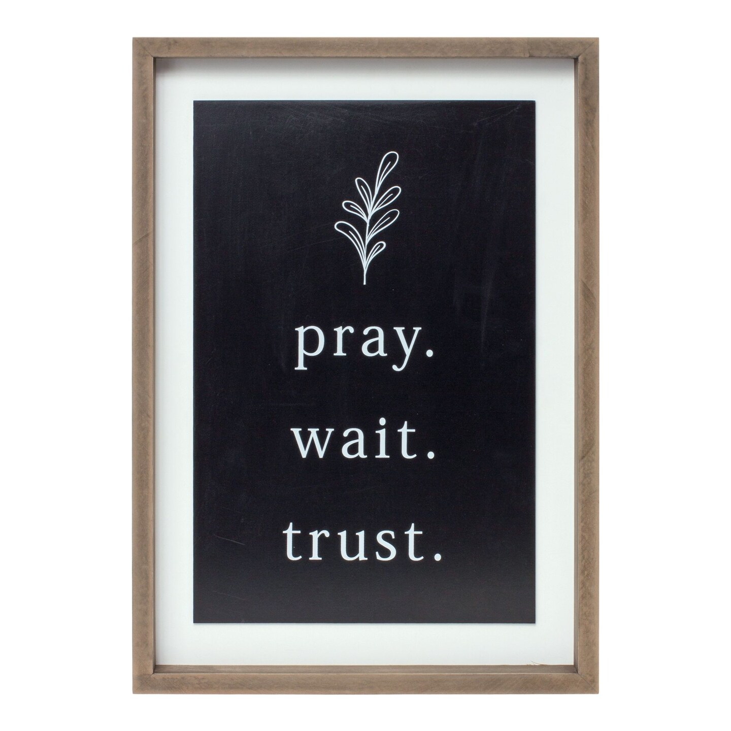 Melrose Set of 2 Brown and Black &#x22;Grateful and Trust&#x22; Religious Plaque 20&#x22;
