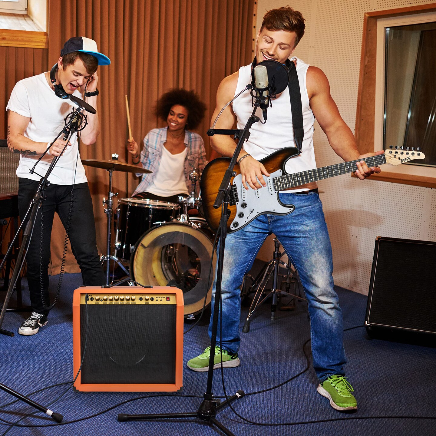 LyxPro Electric Guitar Amp, 60 Watt Portable Amplifier