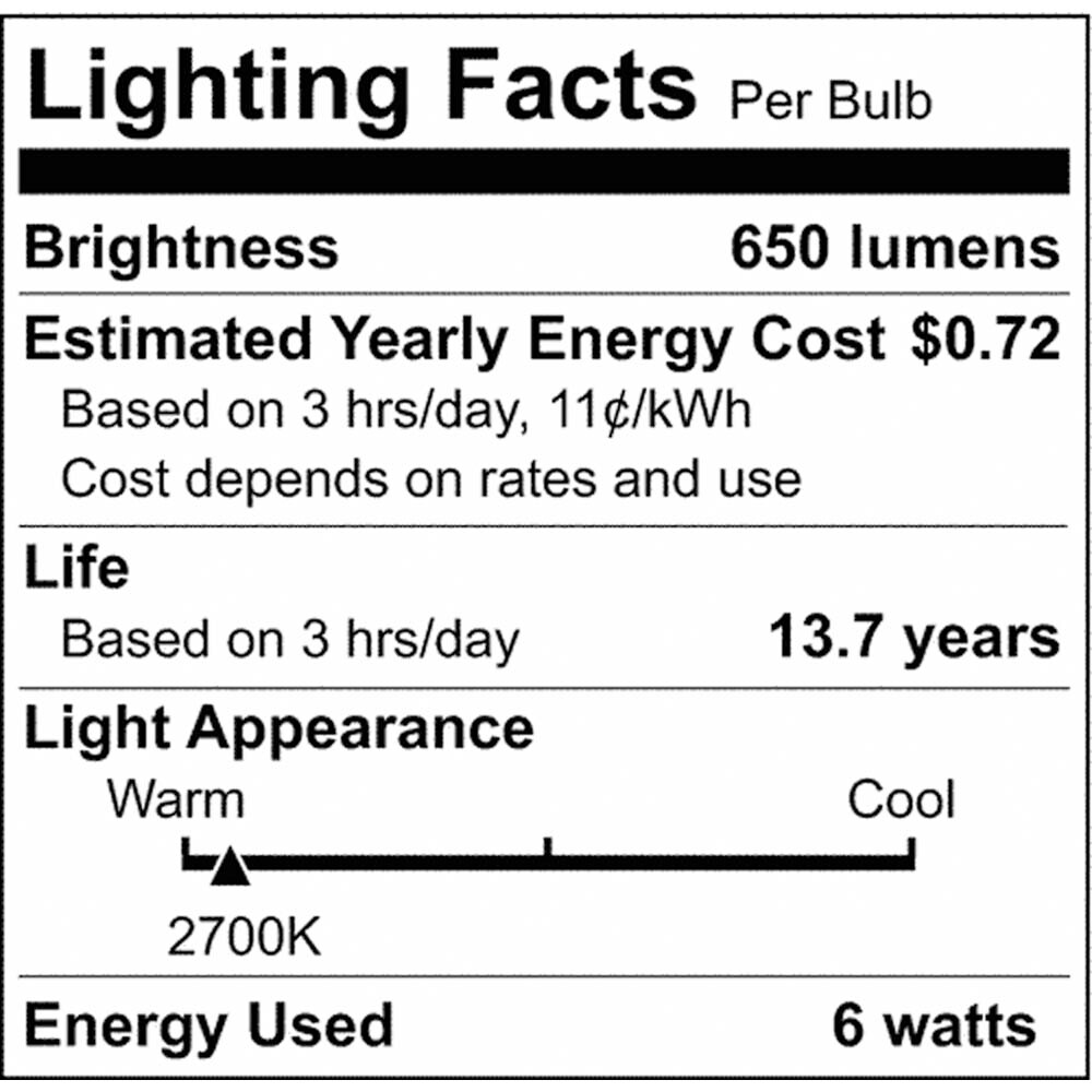 Satco 6w A19 LED Bulb Silver Crown Finish 2700K - 60w-equiv