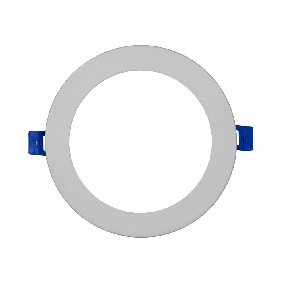 DLE6 Series 6 in. Round White Flat Panel LED Downlight in 3000K