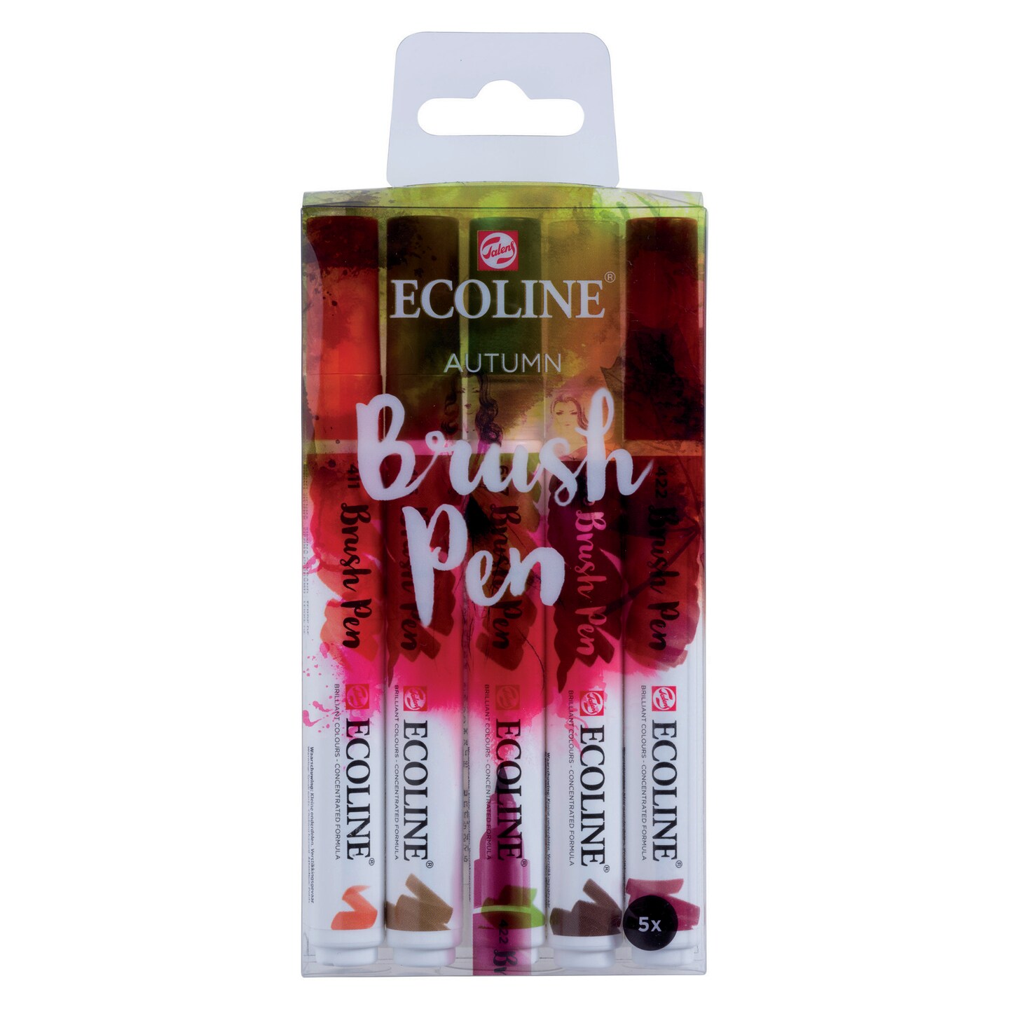 Ecoline Liquid Watercolour Brush Pen Set, 5-Colors, Autumn