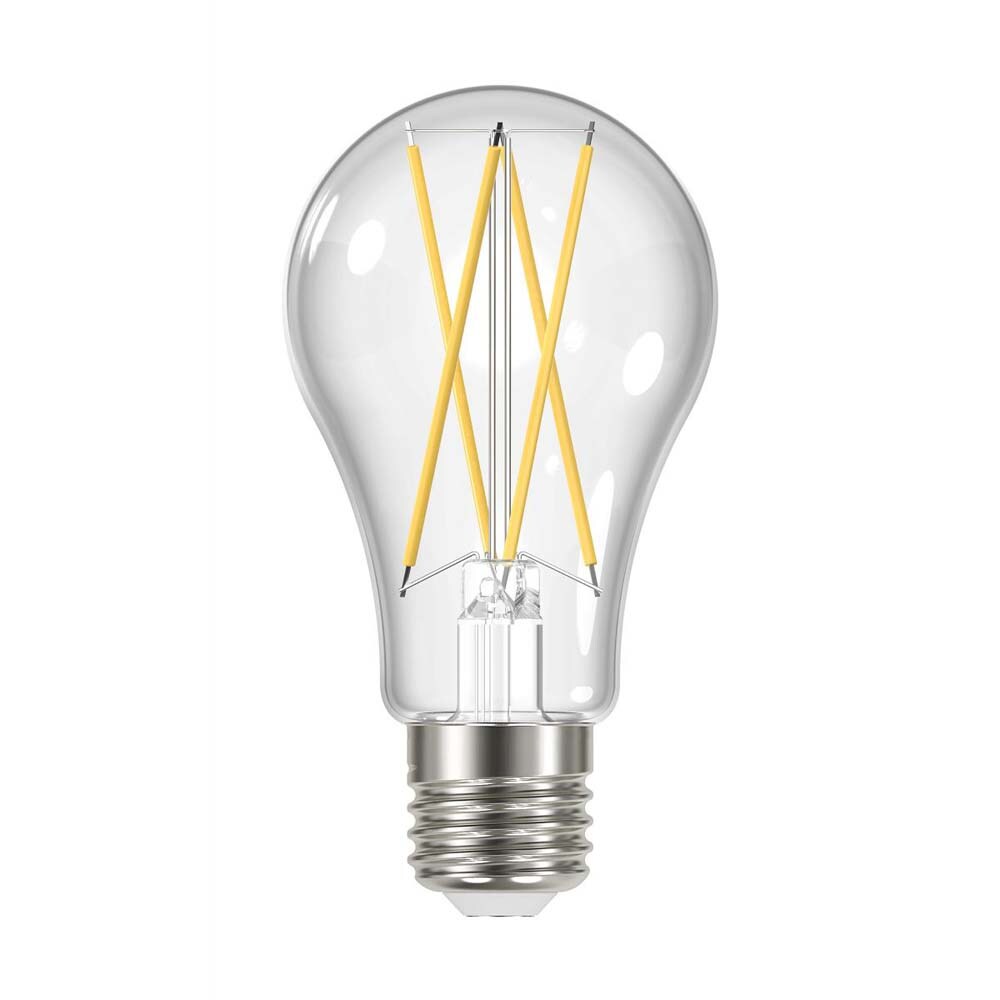 4Pk - Satco 12w 120v A19 LED Clear E26 Medium Base 1500L 2700k Warm White