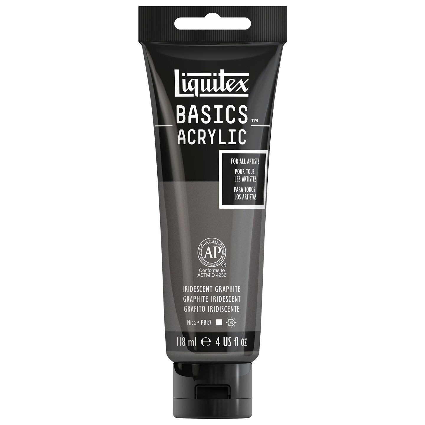 Liquitex BASICS Acrylic Color, 4 oz. Tube, Iridescent White 