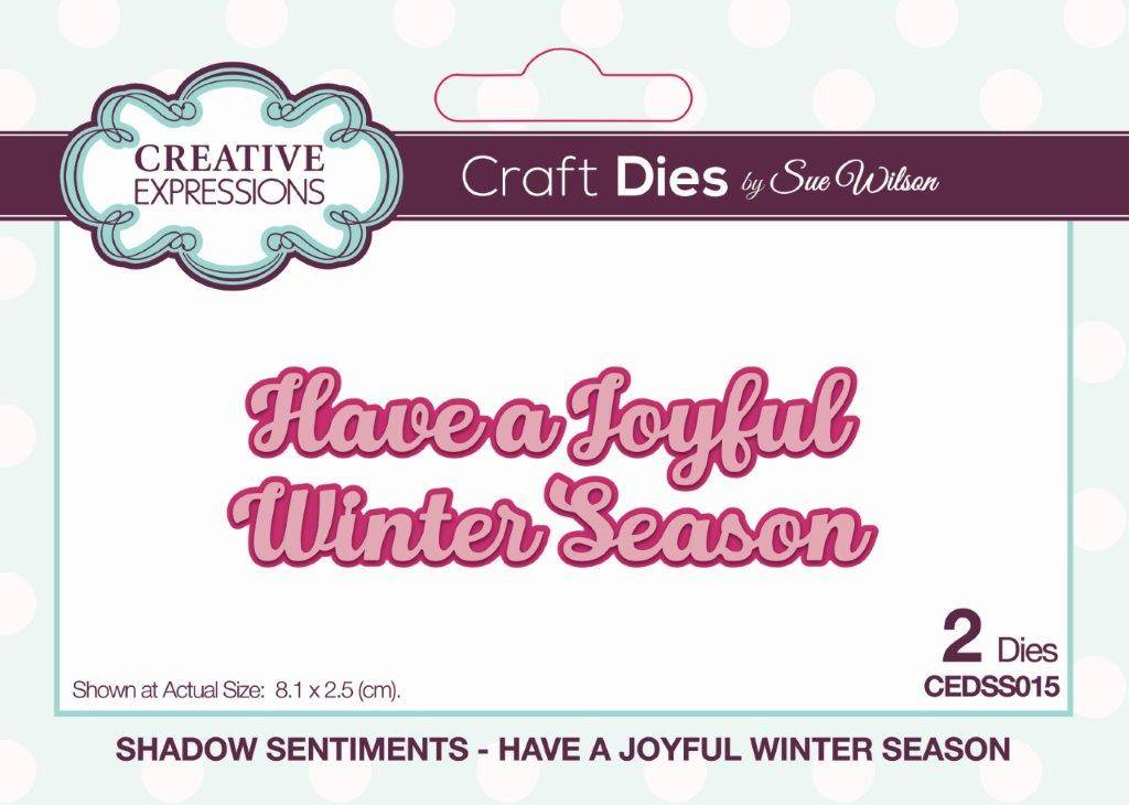 Creative Expressions Dies by Sue Wilson Shadowed Sentiments Have a Joyful Winter Season