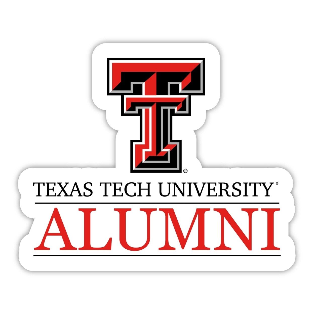 R and R Imports Texas Tech Red Raiders Alumni 4&#x22; Sticker