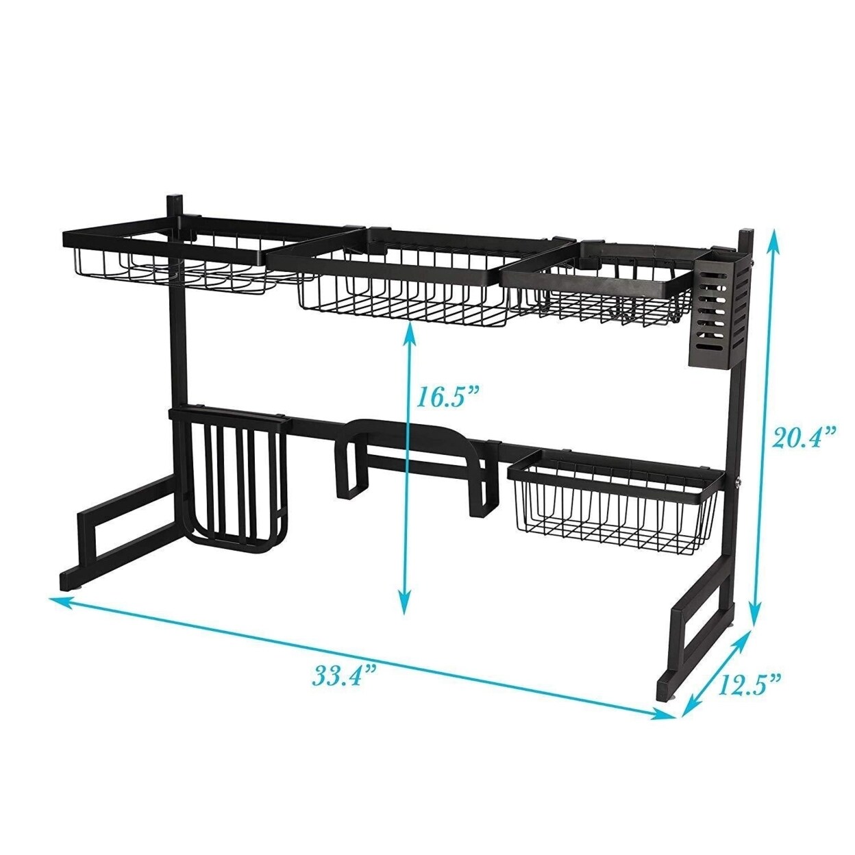 Over The Sink Dish Drying Rack Stainless Steel Kitchen Supplies Storage Shelf Drainer Organizer 35&#x22; X 12.2&#x22; X 20.4&#x22;