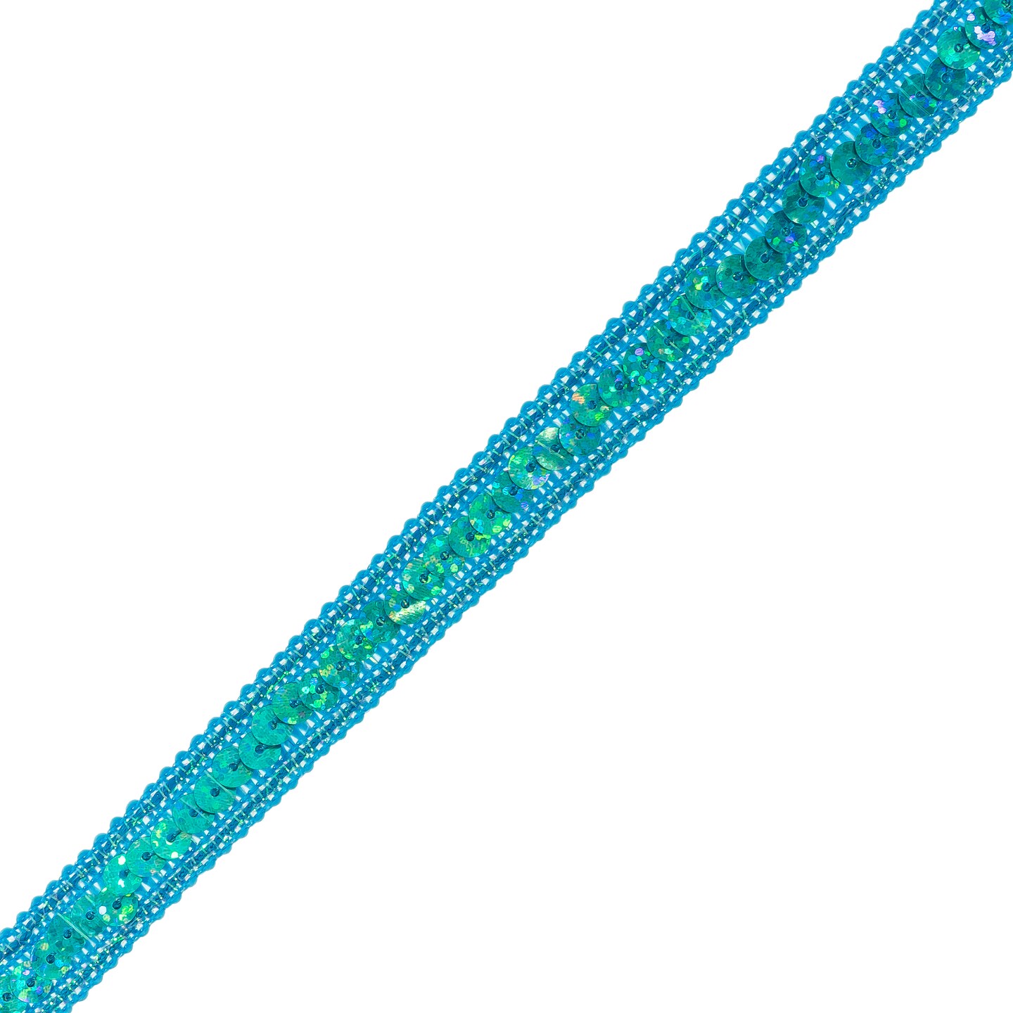 20 yards of LexSingle Row Starlight Hologram Sequin with Sparkle Edge Trim | 20 yard cut