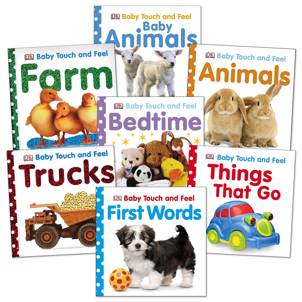 Kaplan Early Learning Company Baby Touch &#x26; Feel Board Books - Set of 7