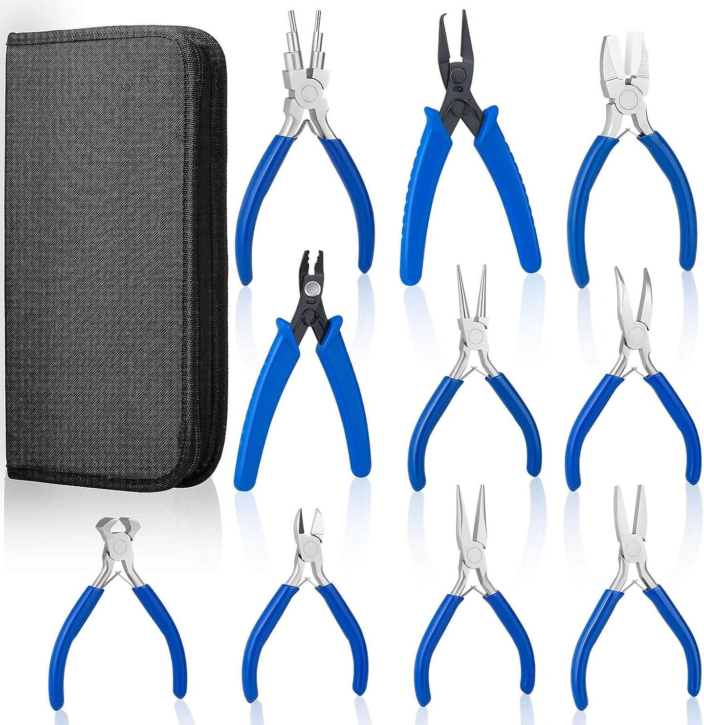 Jewelry Pliers, Set of 10 Professional Jewelry Making Pliers Tools for Craft, Wire Wrapping