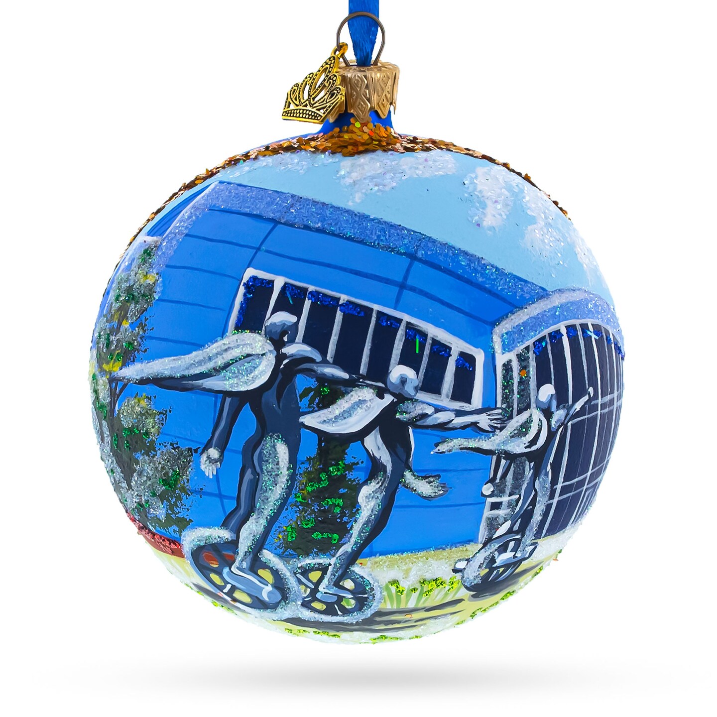 Barber Vintage Motorsports Museum, Birmingham, Alabama, USA Glass Ball Christmas Ornament 4 Inches