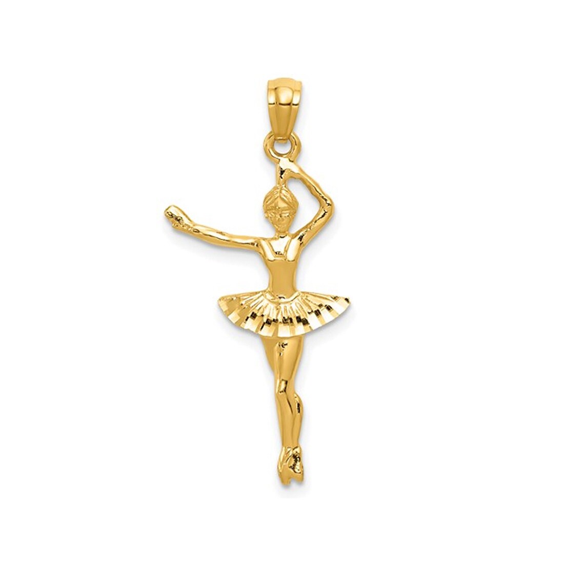 14k Yellow Gold Ballet Shoes Pendant Charm shops