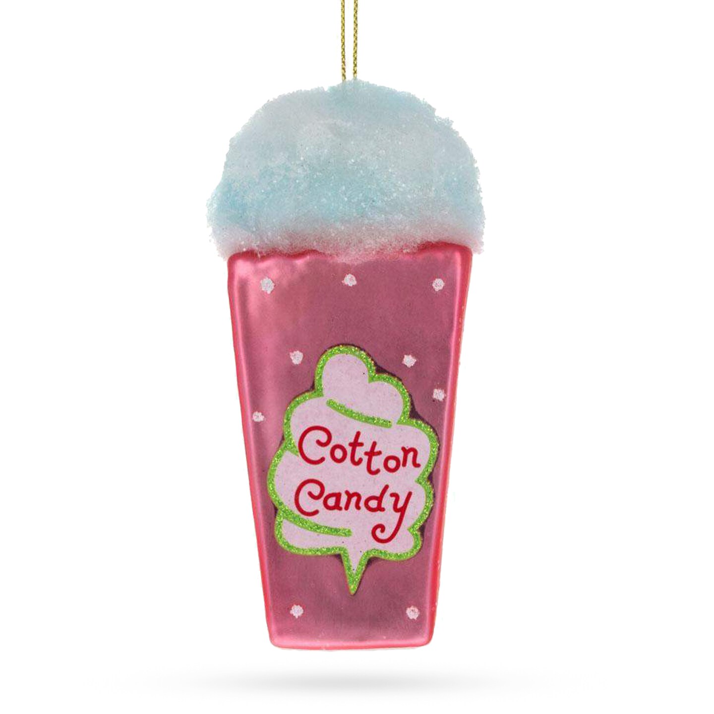 Cotton Candy Glass Christmas Ornament