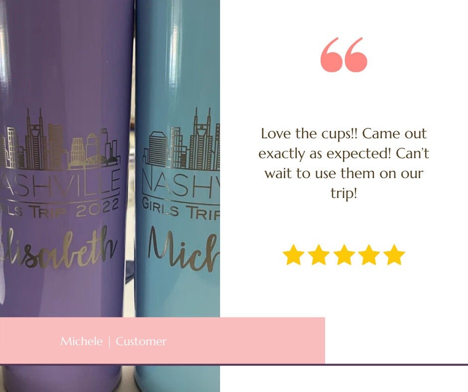 Scottsdale Bachelorette Party, Desert Vacation Party Cups, Bachelorette Party, Personalized Skinny Steel Tumbler, Tumblers with Straws product 6