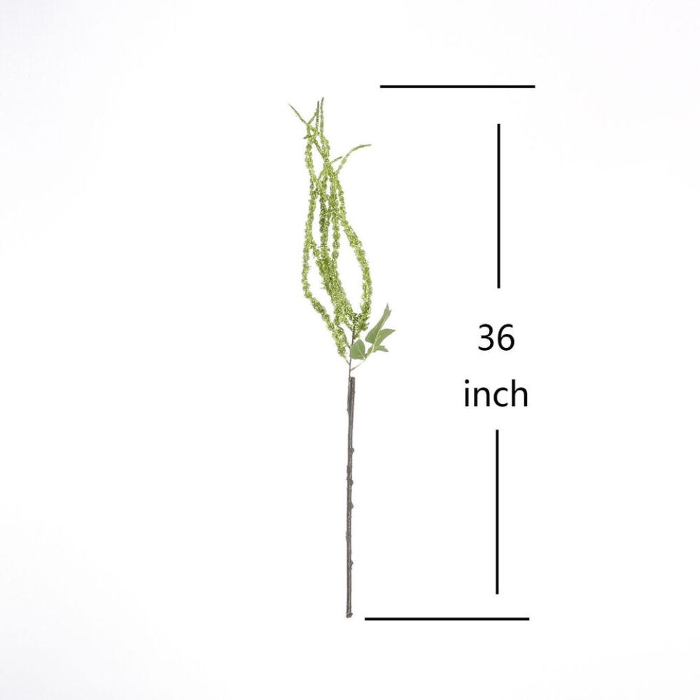 36" Green Artificial Amaranthus Plant Strands - Set of 2 for Stunning Wedding Decor