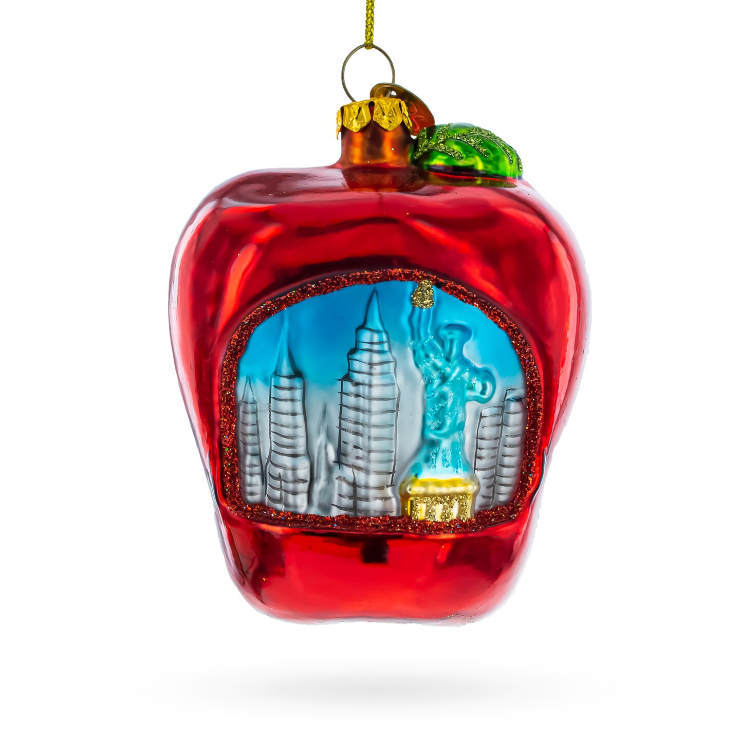 Big Apple Tribute: New York City Glass Christmas Ornament